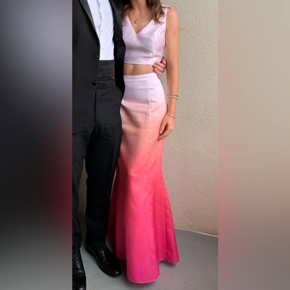 Pink Ombré Two Piece Dress